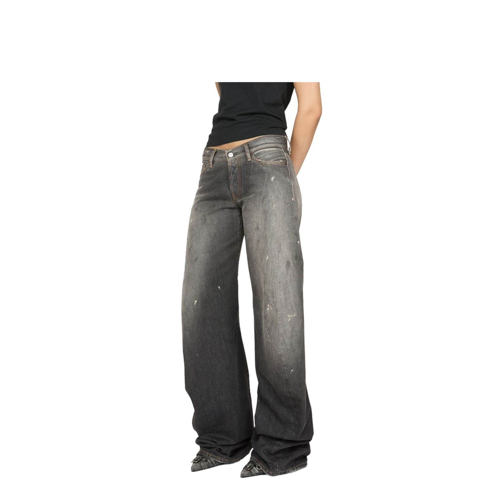 Loose Fit Jeans - Black - Image 5