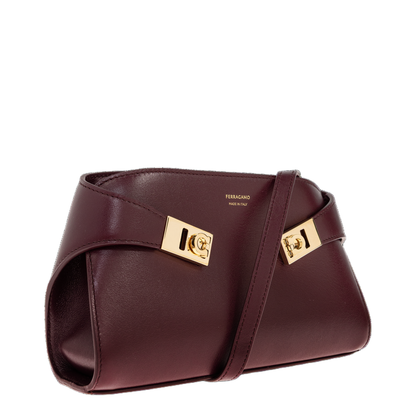 Hug Mini Calfskin Crossbody - Plum - Image 4