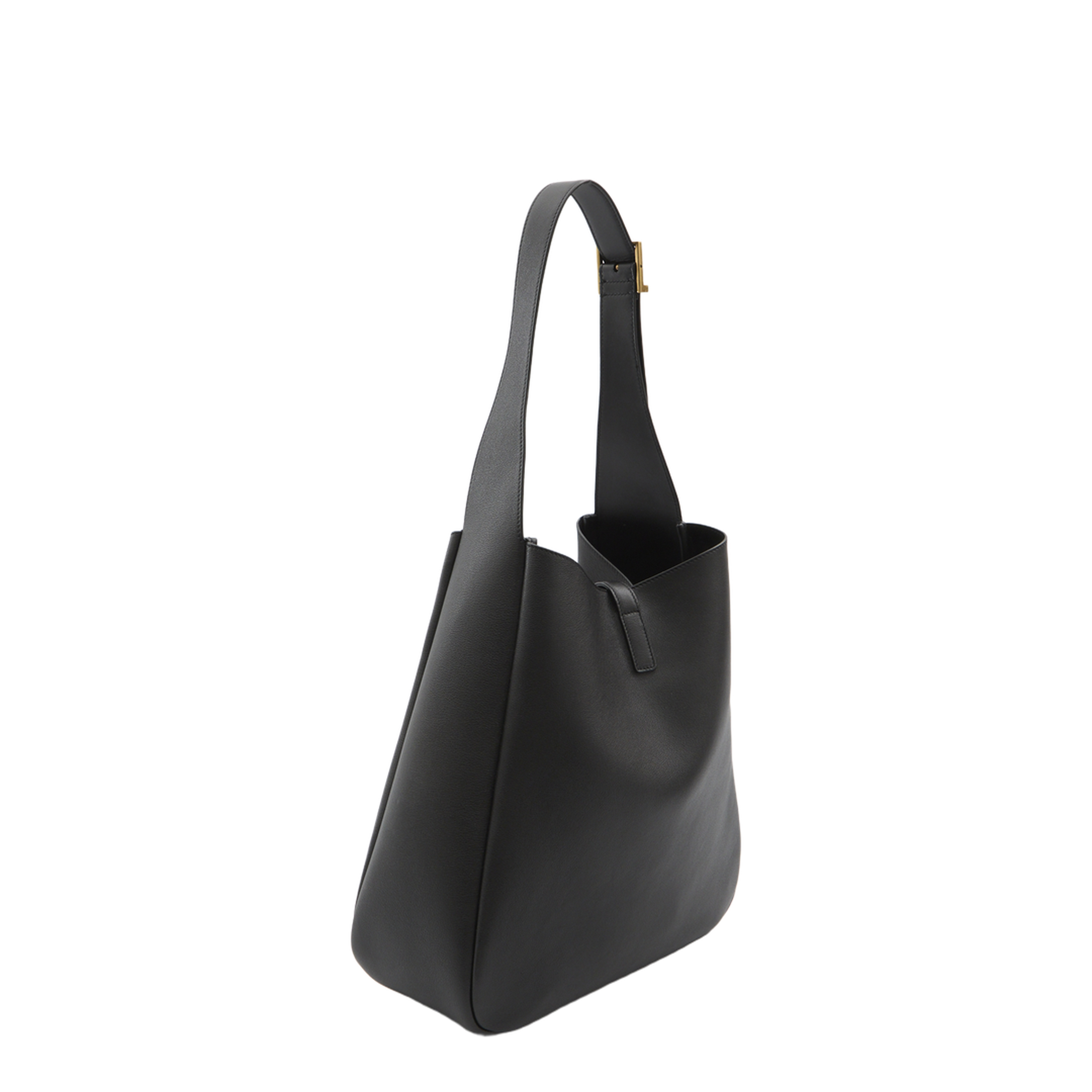 Le 5 À 7 Supple Large Grained Calfskin Shoulder Bag - Black - Image 2