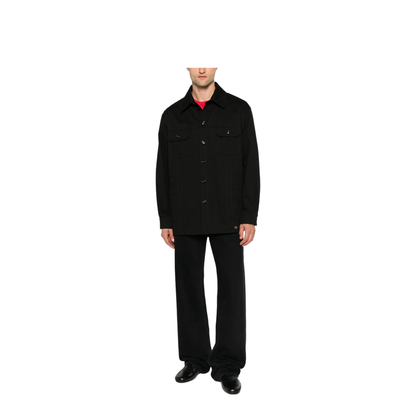 Cotton Gabardine Shirt Jacket with Vlogo - Image 2