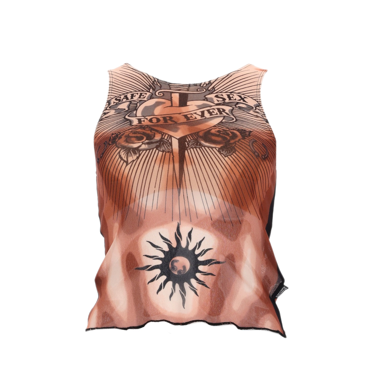 Safe Sex Tattoo Print Top - Image 1