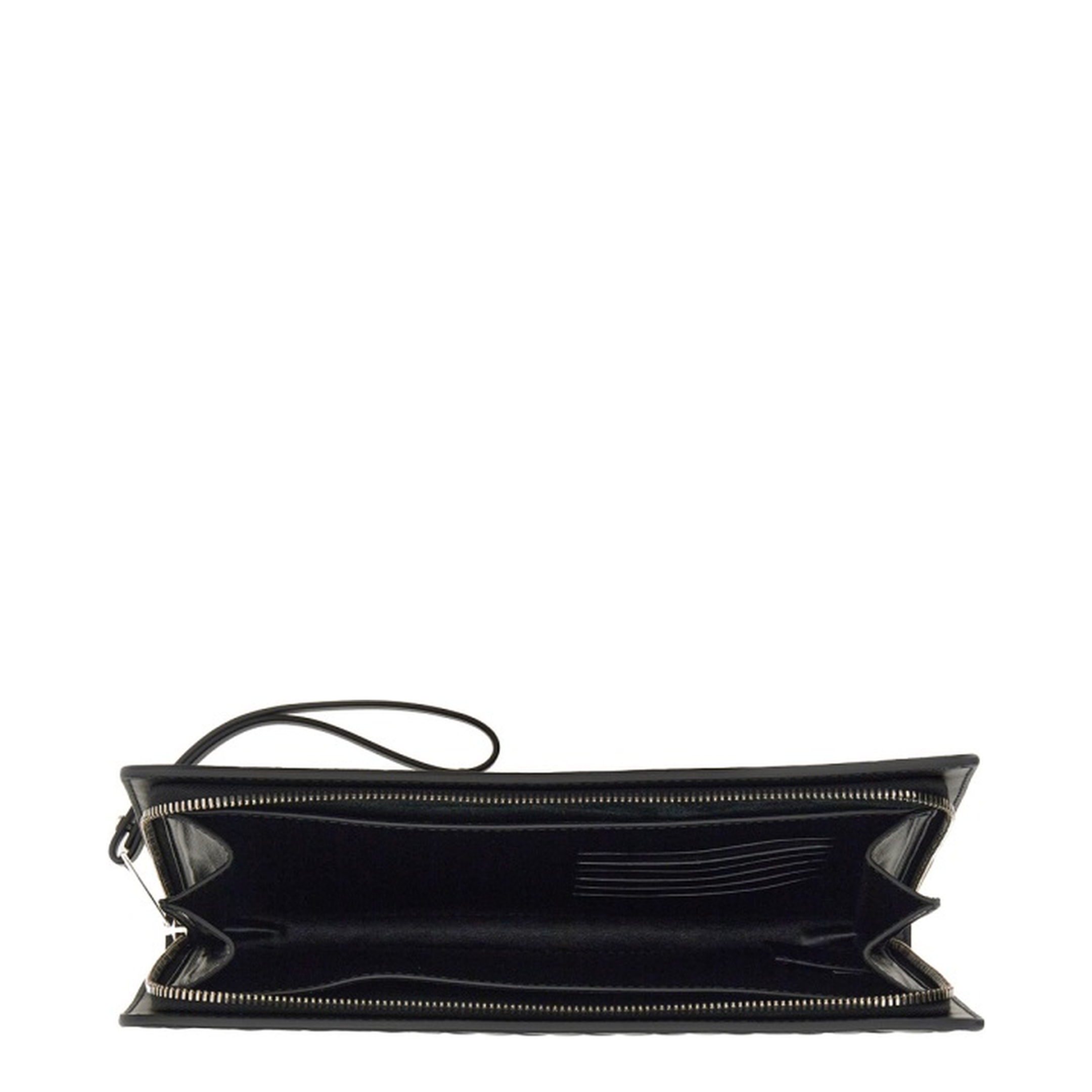 Intrecciato Leather Pouch - Black - Image 5