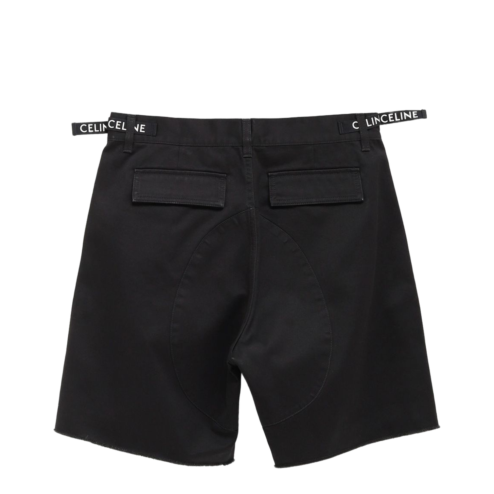 Mid-rise Black Cotton Cargo Shorts - Image 3