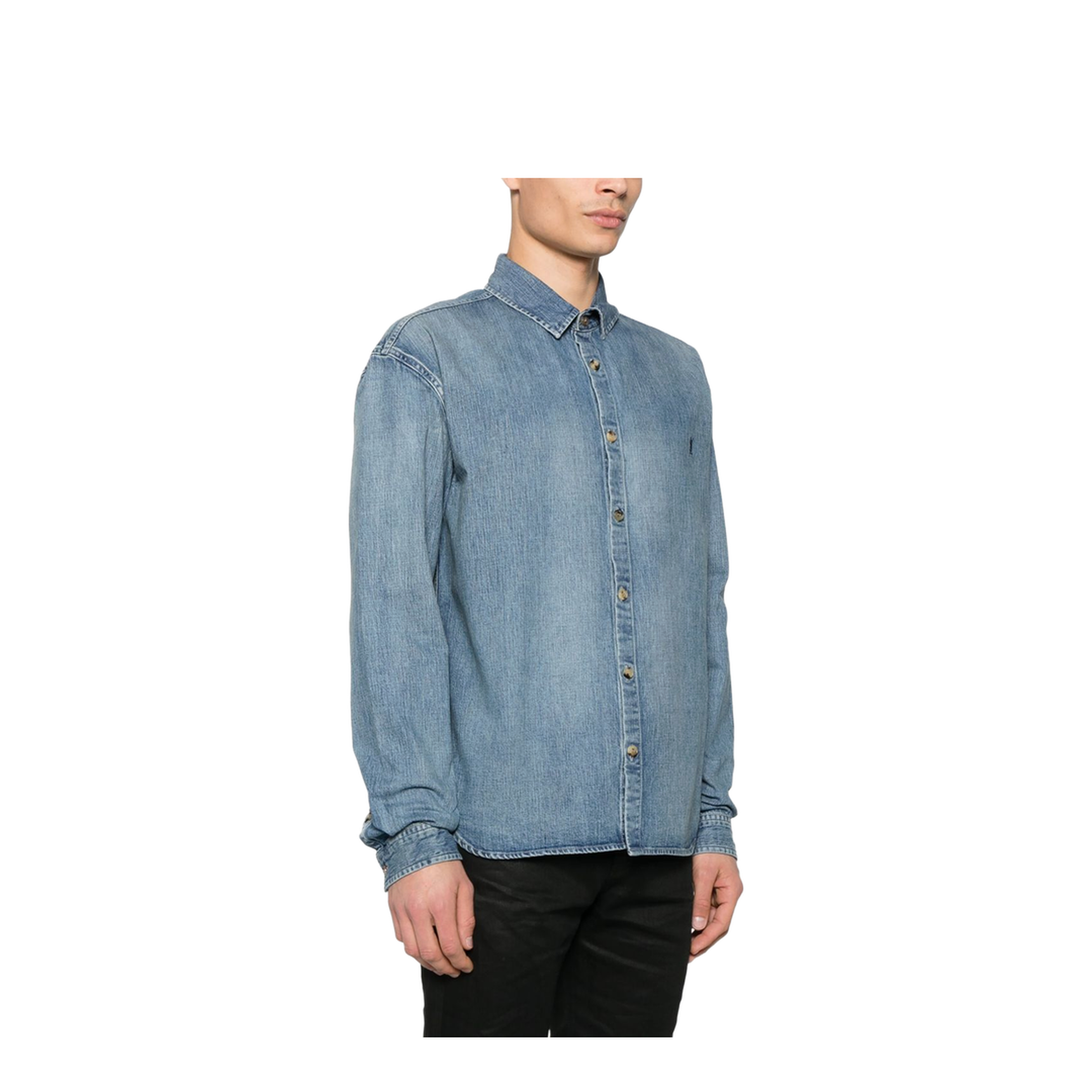 Cassandra Shirt in Day Blue Denim - Image 4