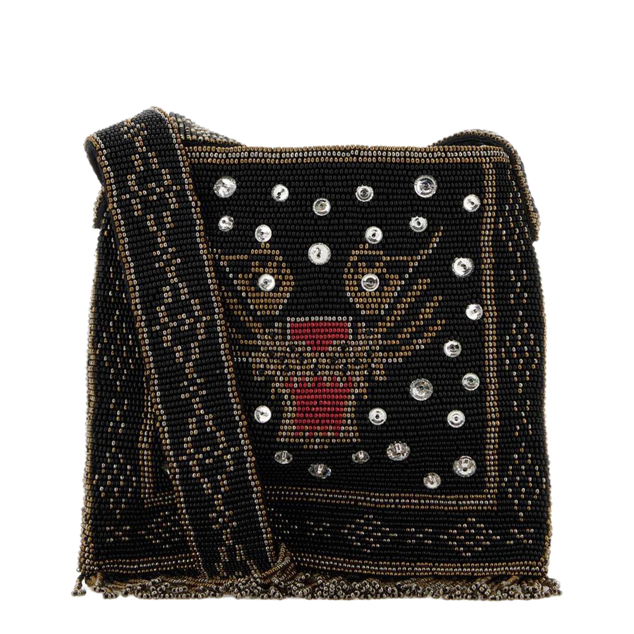 Embellished Fabric Crossbody Bag - Image 1