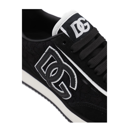 Cushion Sneakers in Calfskin and Fabric - Image 4