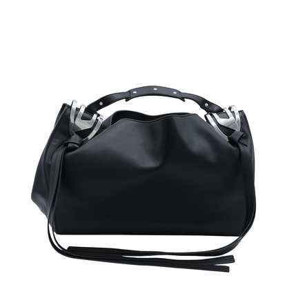 Knot-D Medium Polyurethane Top-Handle Bag - Black - Image 5