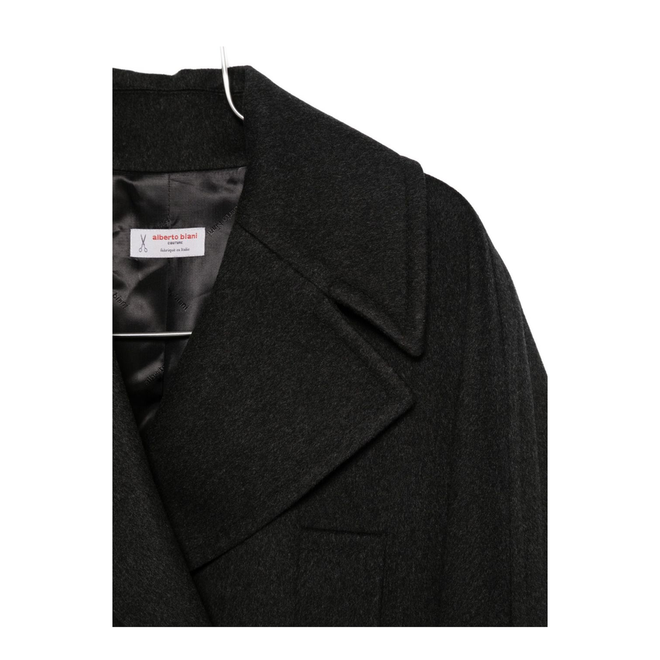 Grey Wool Double-Breasted Coat - Image 2
