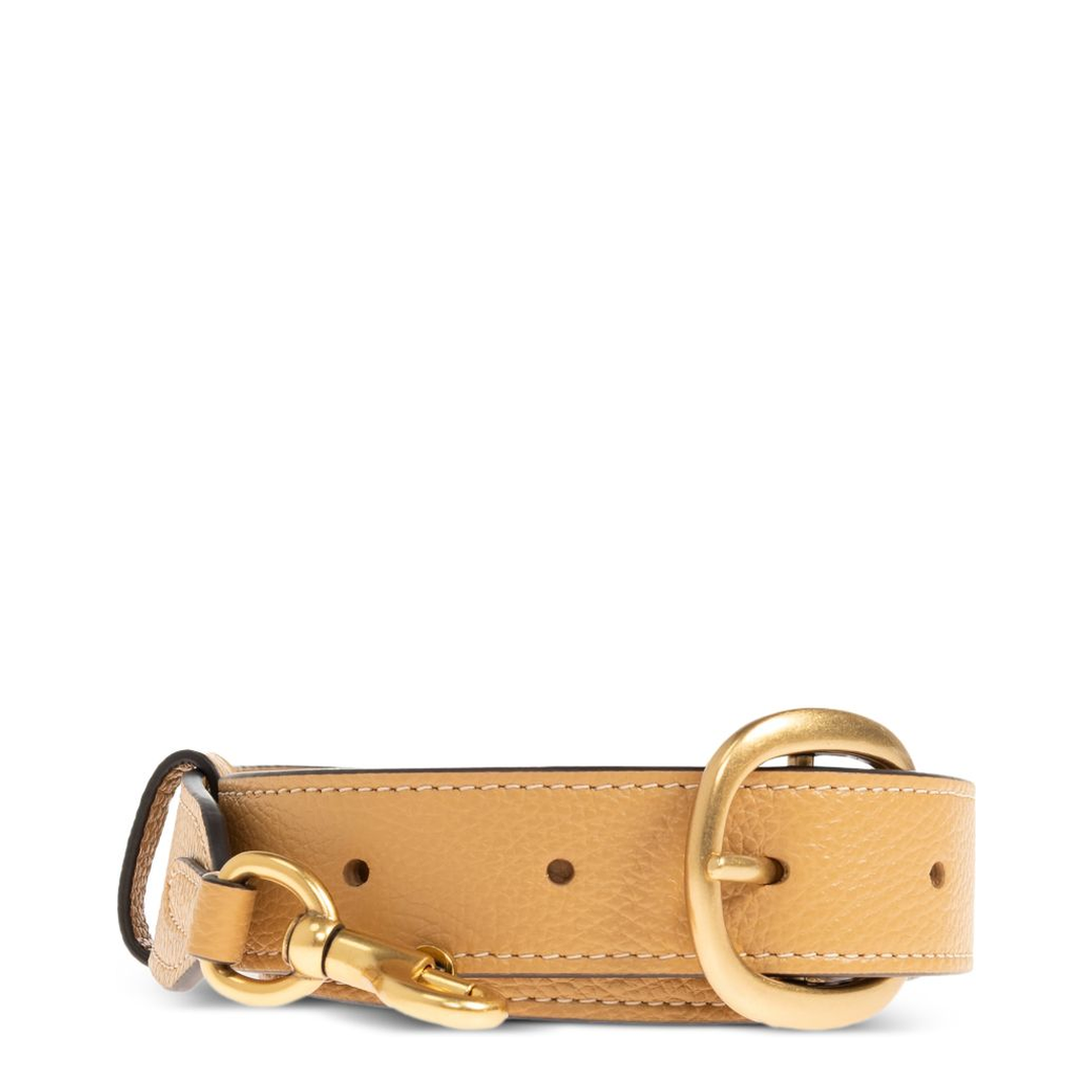 Tabby 26 Polished Pebble Leather Shoulder Bag - Brass/Biscuit - Image 6