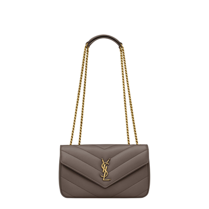 Loulou Small Leather Shoulder Bag - Urban Grey - Image 1