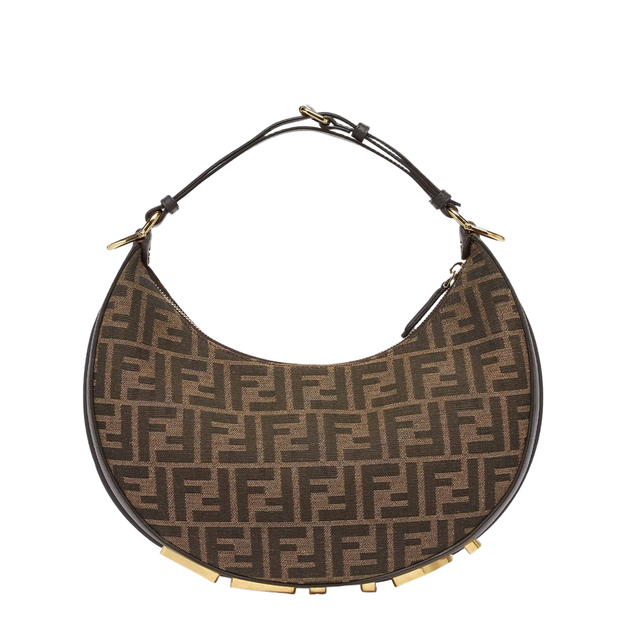 Fendigraphy Leather Shoulder Bags - Brown - Image 6