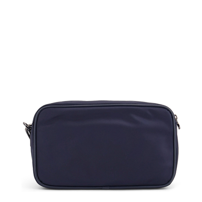 Blue Nylon Clutch Bag With Iconic Logo Embroidery - Image 2