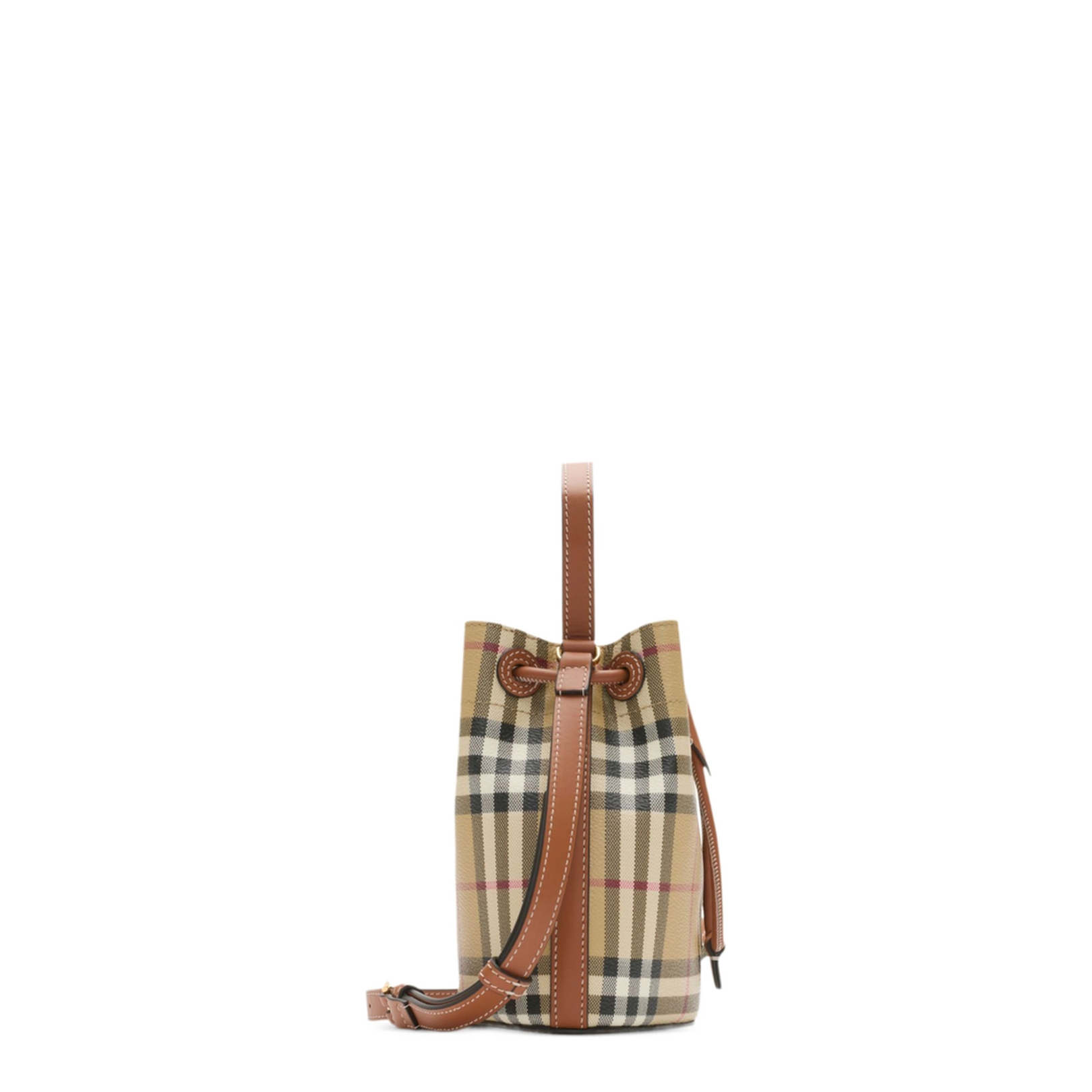 Mini Check Bucket Bag - Image 2