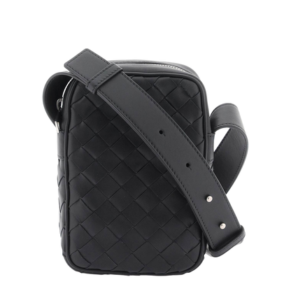 Cassette Mini Leather Crossbody Bags - Black - Image 1