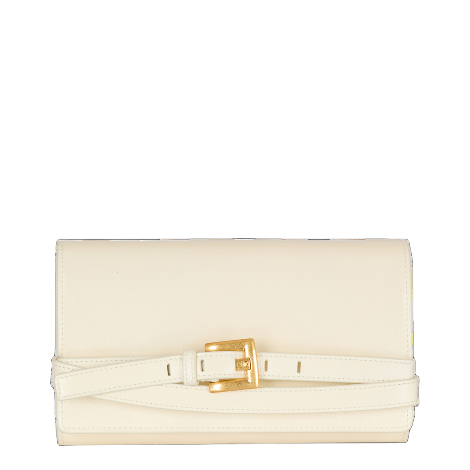 Crinkled Leather Wallet with Shuffle Chain - Image 1