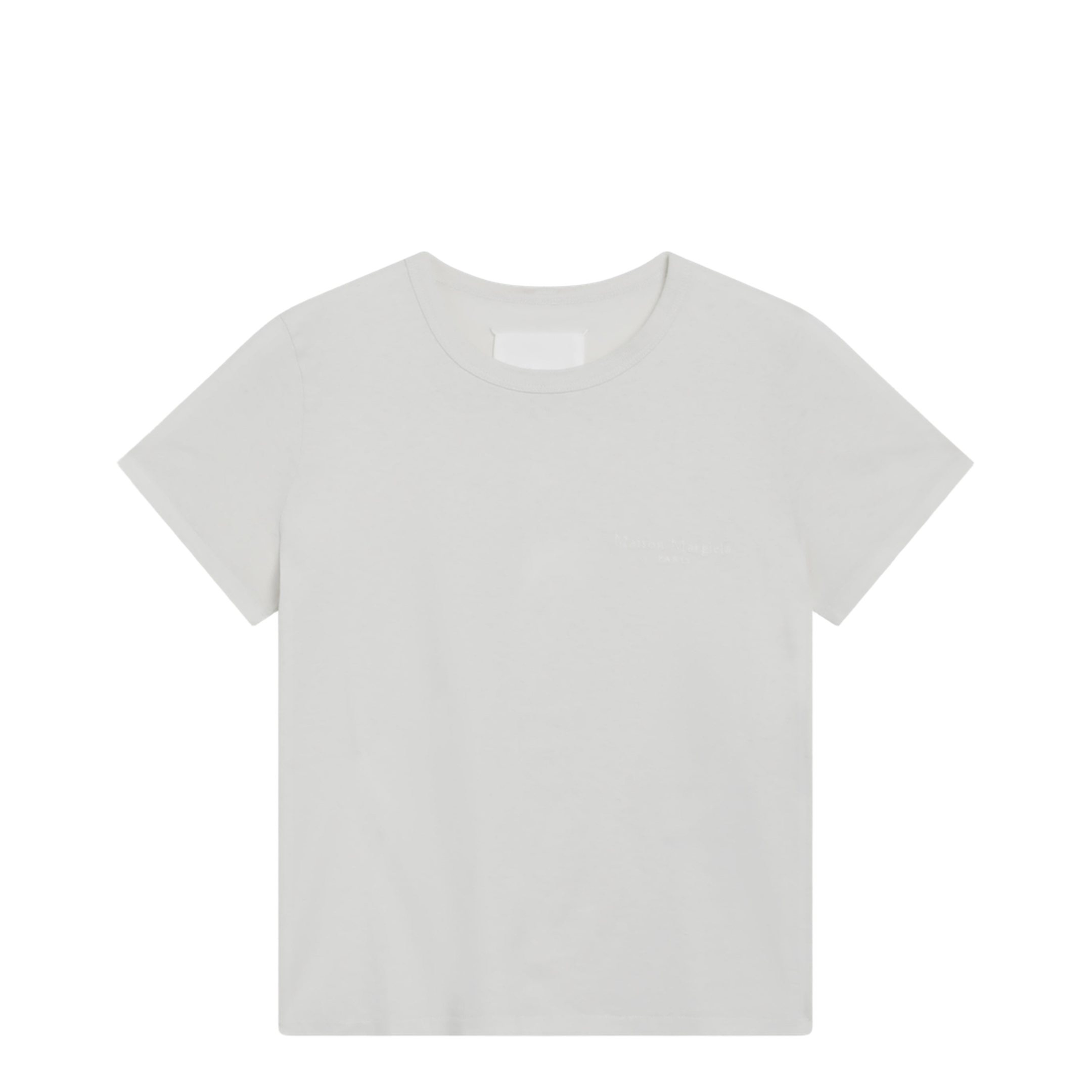 Cotton Jersey Short-Sleeve Crew-Neck T-Shirt In White - Image 1