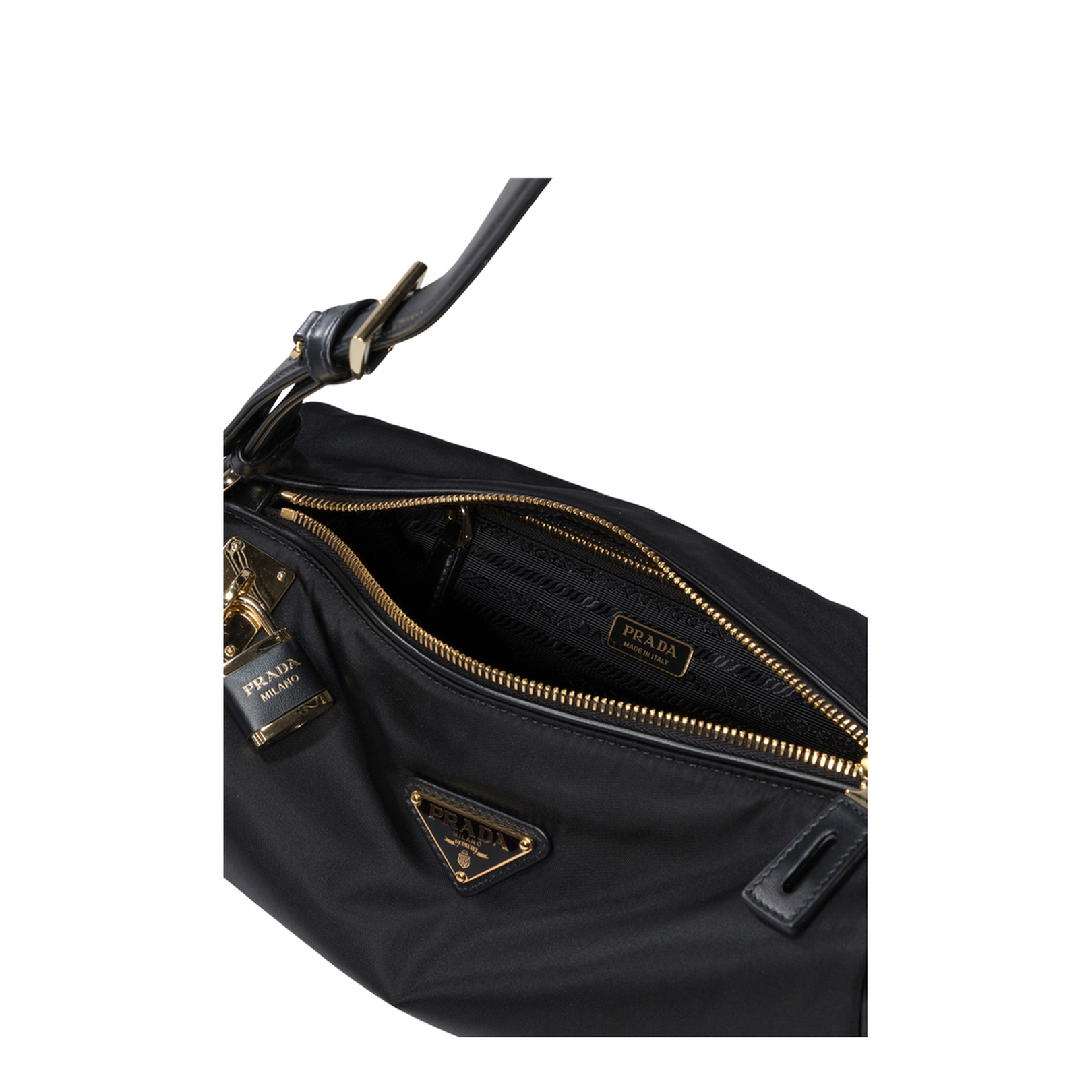 Medium Shoulder Bag In Re-Nylon And Leather - Image 5