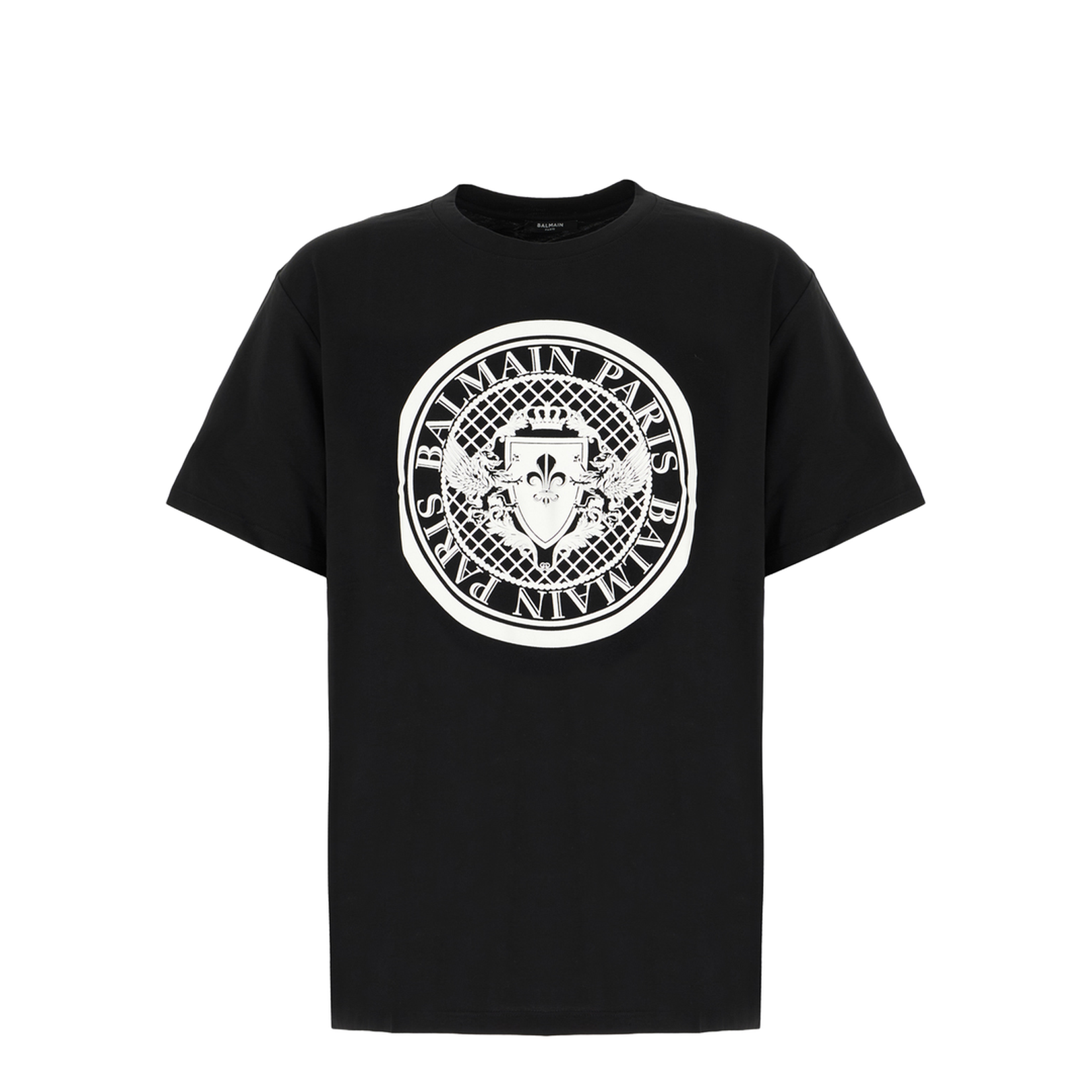 Coin Flock T-Shirt, Regular Fit Black - Image 1