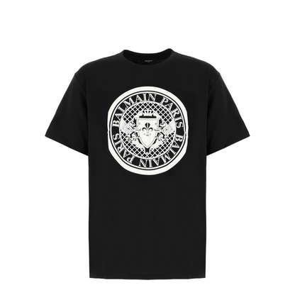 Coin Flock T-Shirt, Regular Fit Black - Image 1