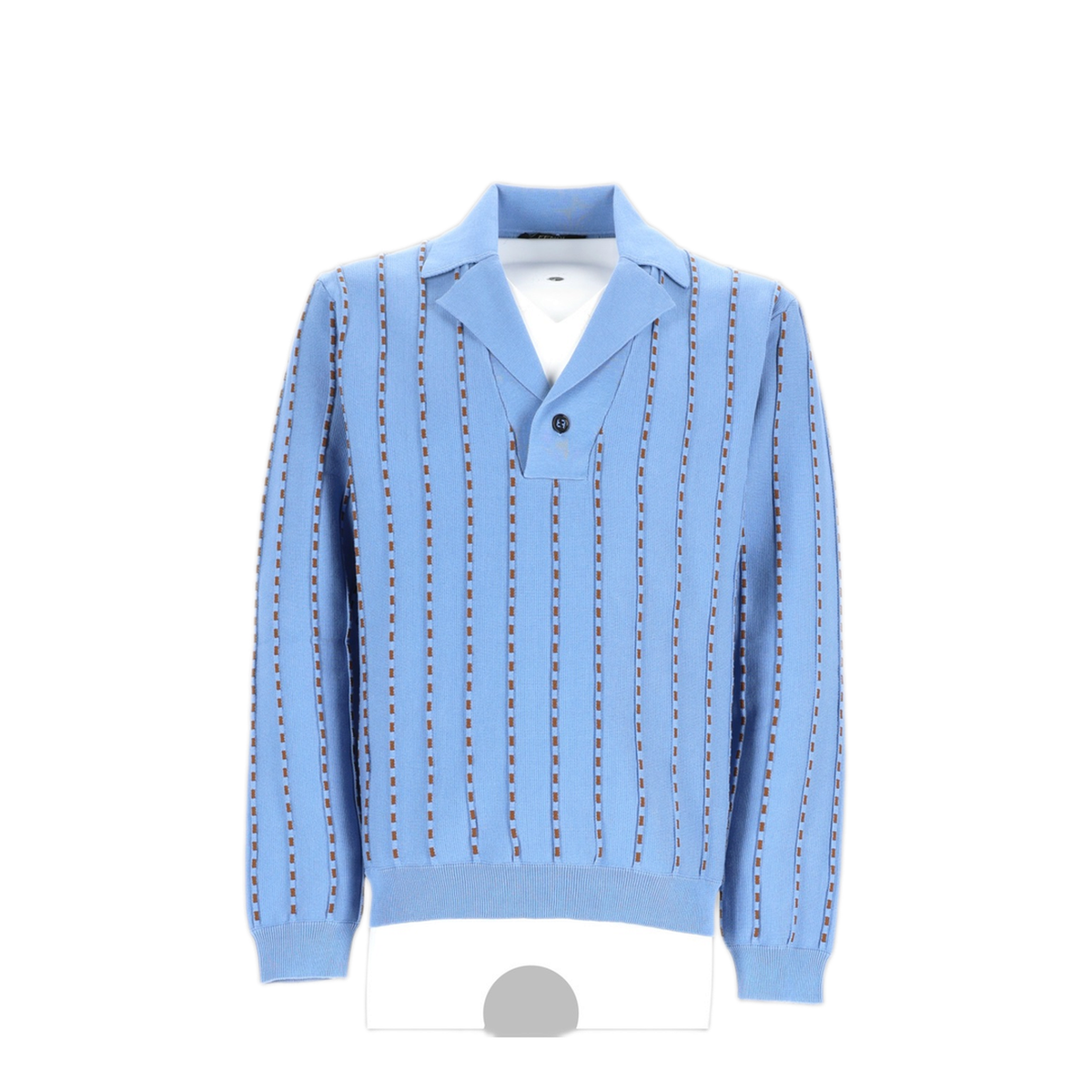 Light Blue Cotton Knit Jumper - Image 1