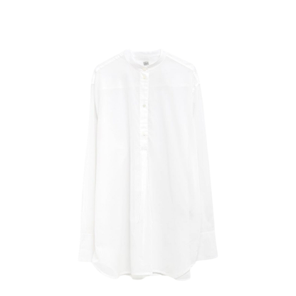 Long Sleeve Band Collar Shirt - Image 1