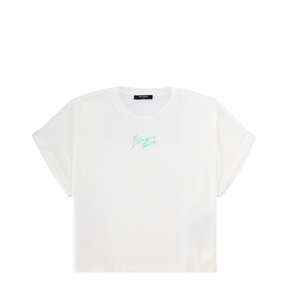 Cropped T-Shirt With Logo - Image 1