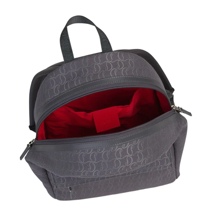 Zip N Flap Backpack Leather Smoky Grey - Image 4