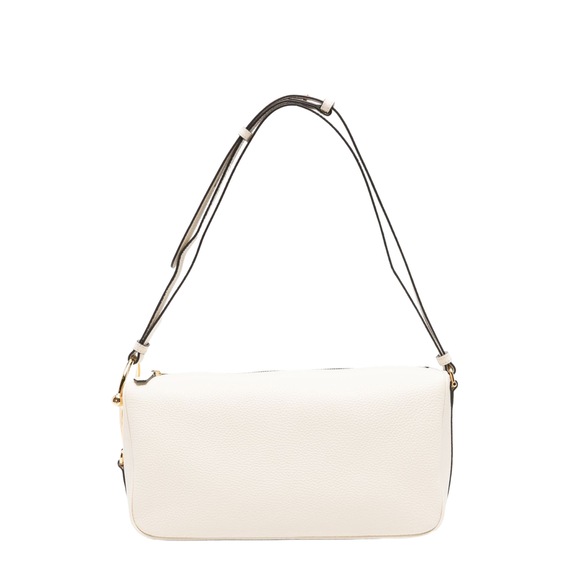 Half Horsebit Medium Calfskin Shoulder Bag - New Ivoire - Image 1