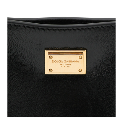 Vittoria Medium Calfskin Handbag - Black - Image 7