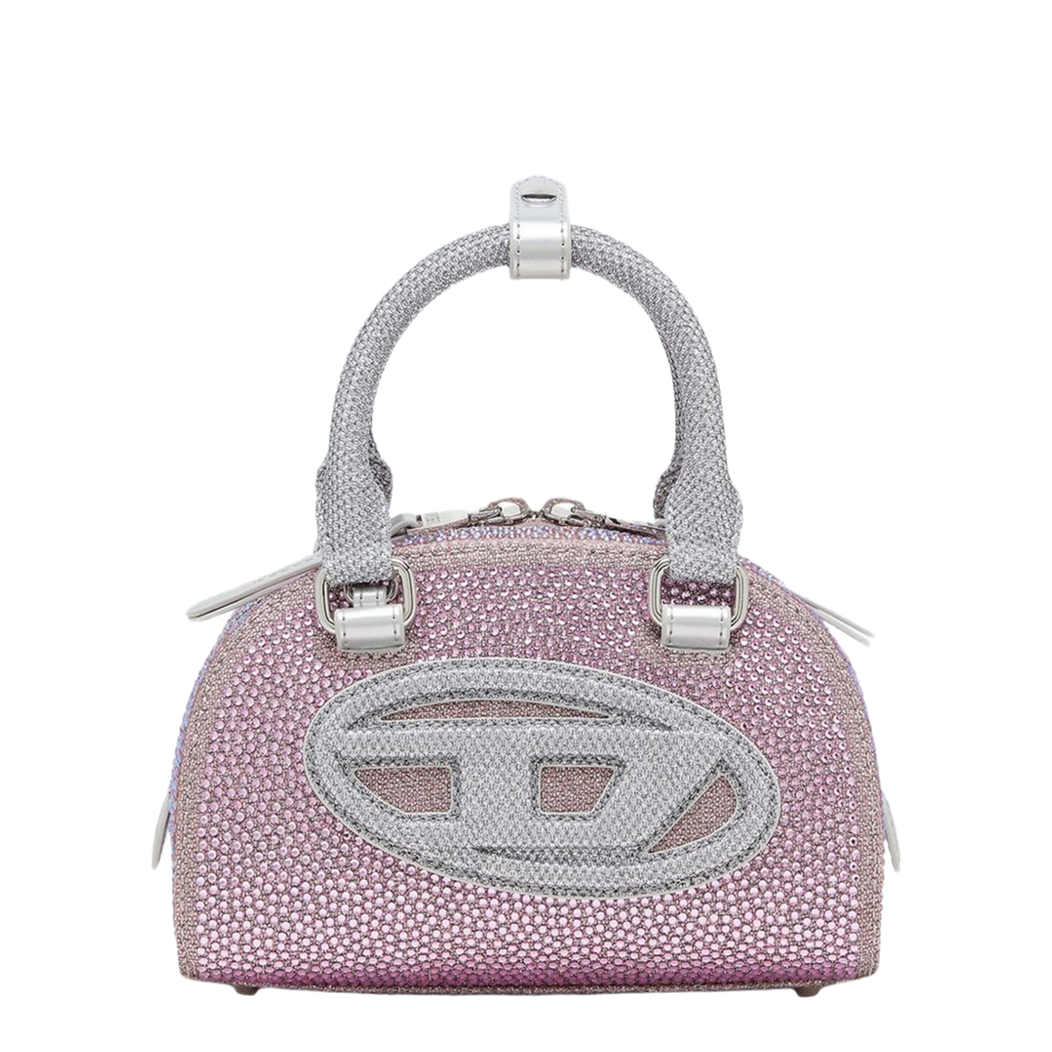 1DR Dome Small Crystal Lurex Crossbody - Pink - Image 1