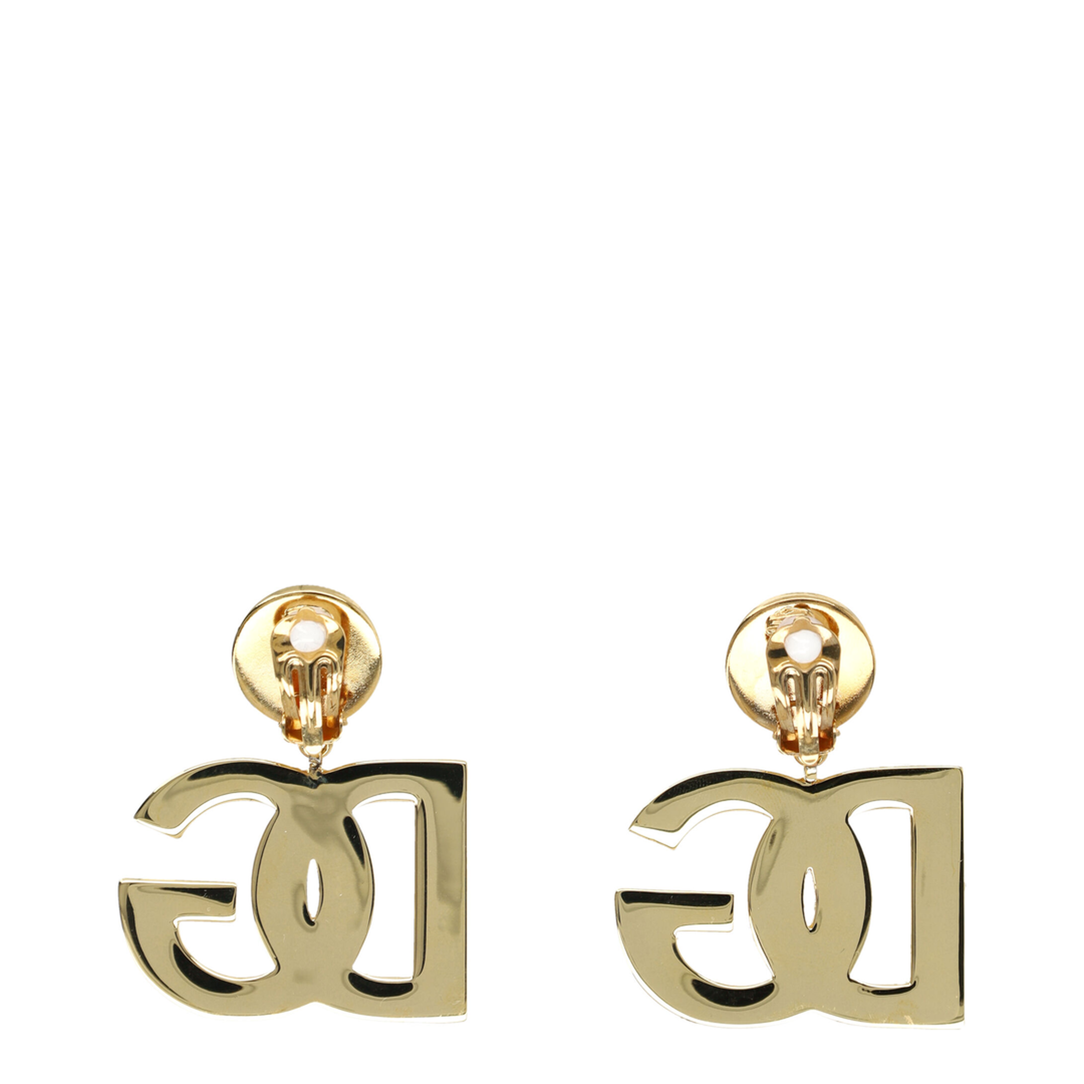Clip-on Earrings with DG Logo in Gold - Image 4