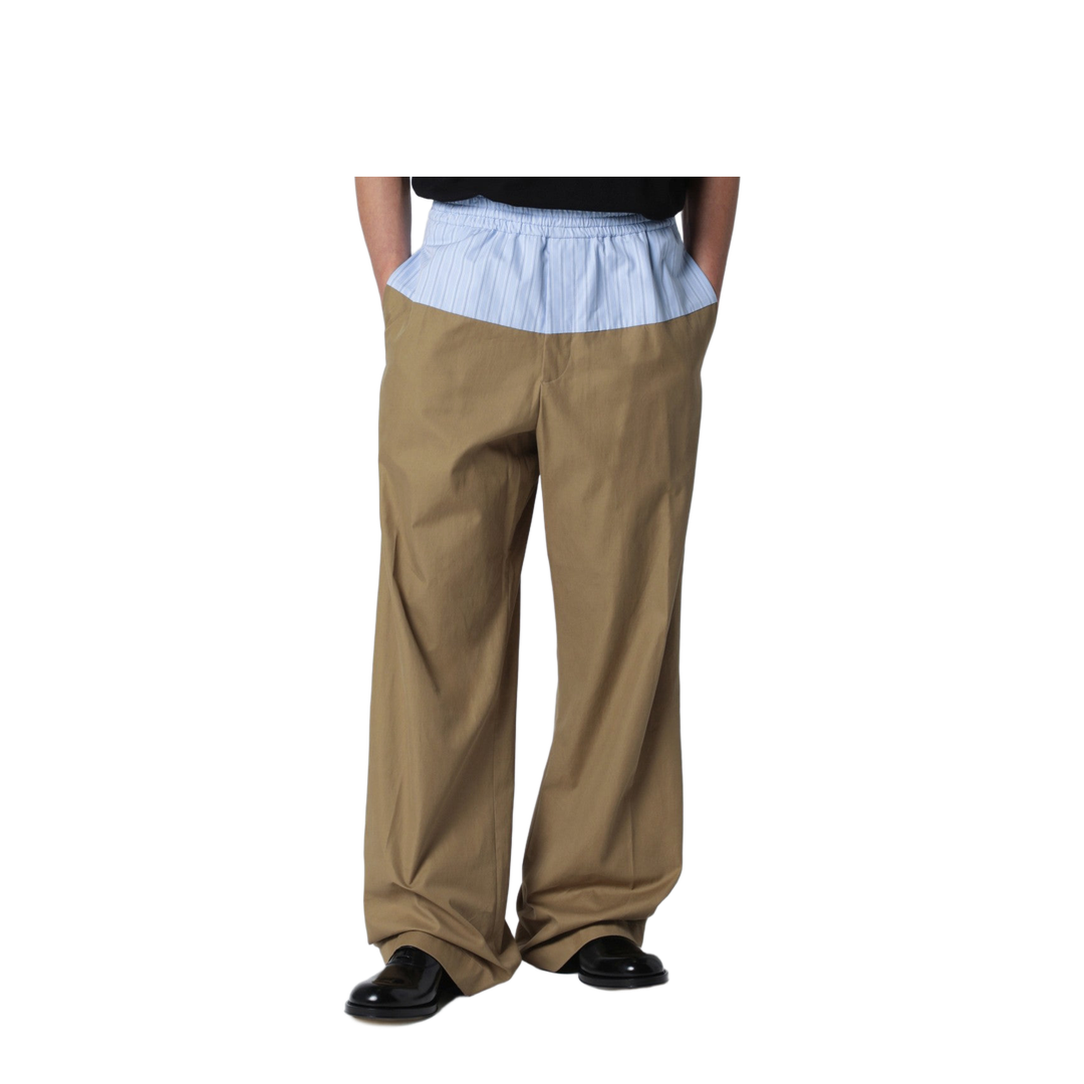 Trousers with Contrasting Waistband - Image 1