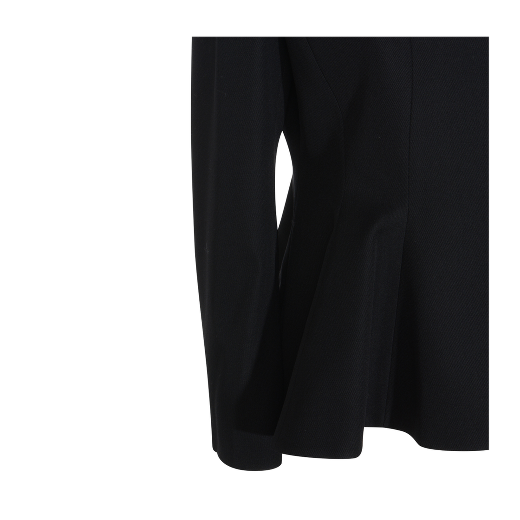 Black Grain de Poudre Wool Jacket - Image 5