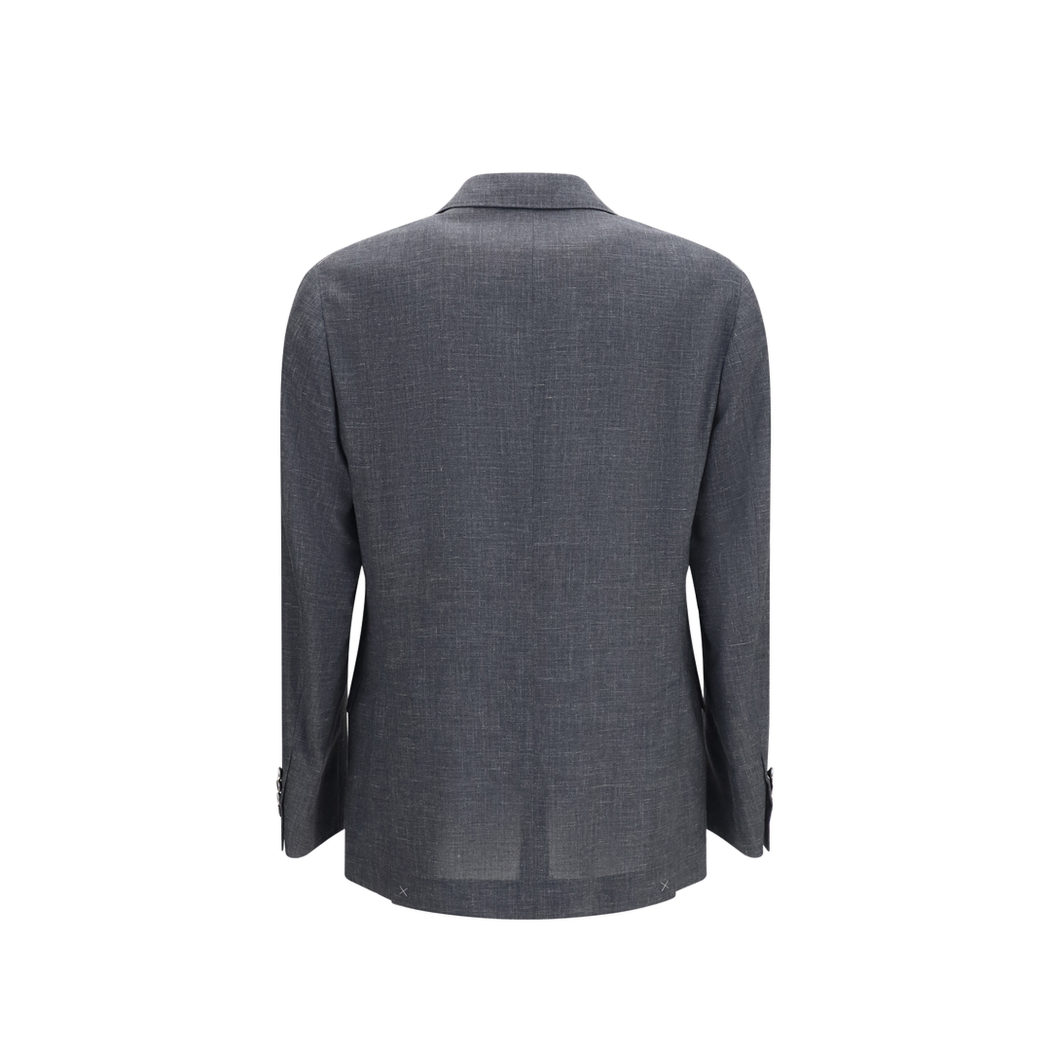 Deconstructed Jacket in Flame-Textured Wool, Silk, and Linen - Image 2
