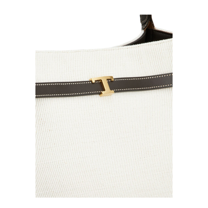 Shopping Bag in Canvas and Leather Medium - Image 5