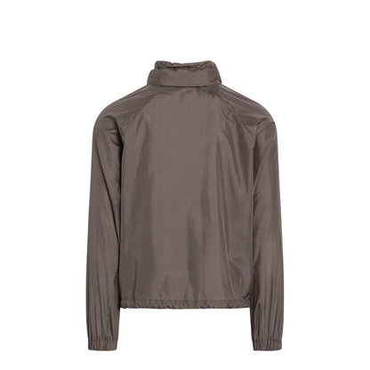 Taupe Silk-Blend Jacket - Image 2