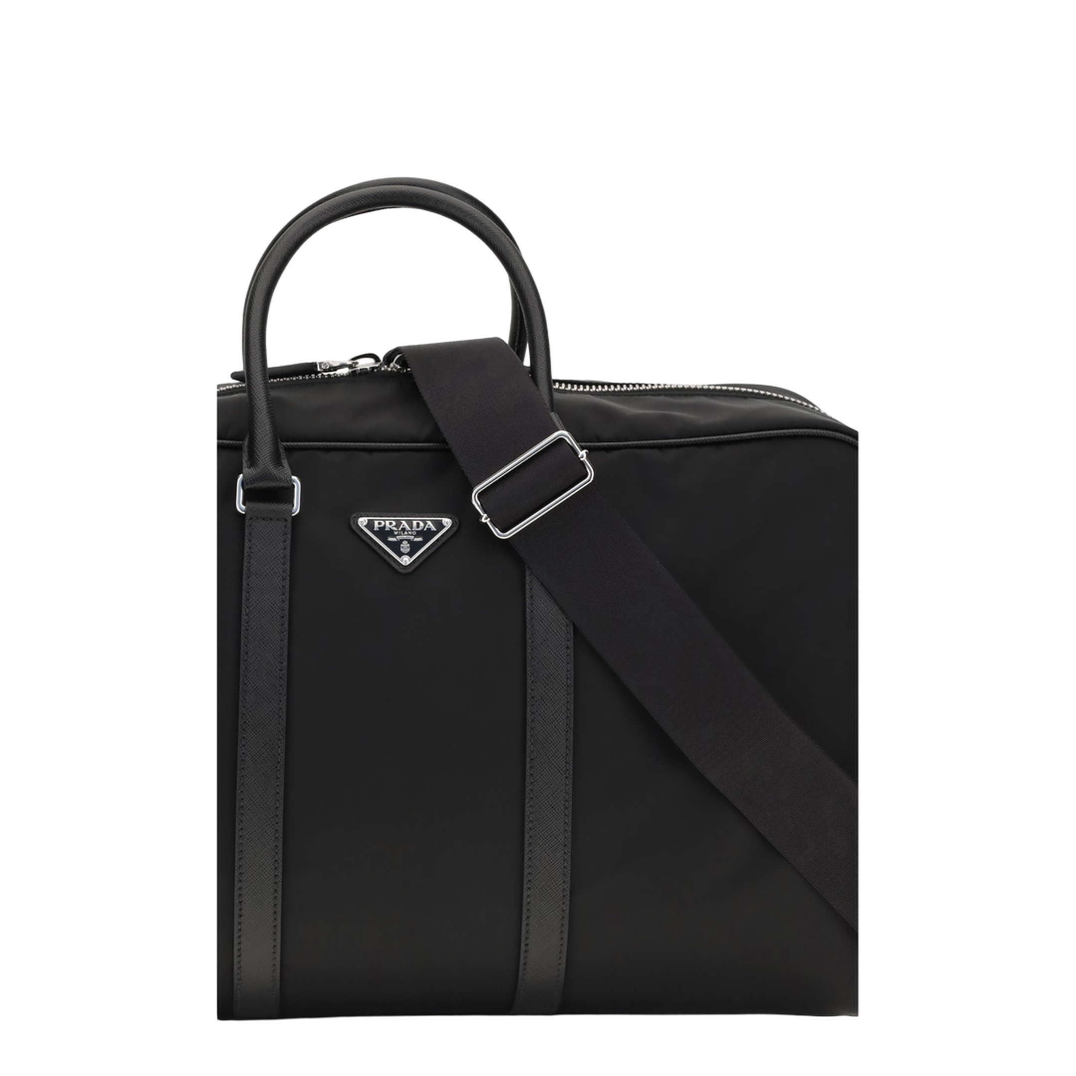 Travel Bag in Re-Nylon and Saffiano - Image 4