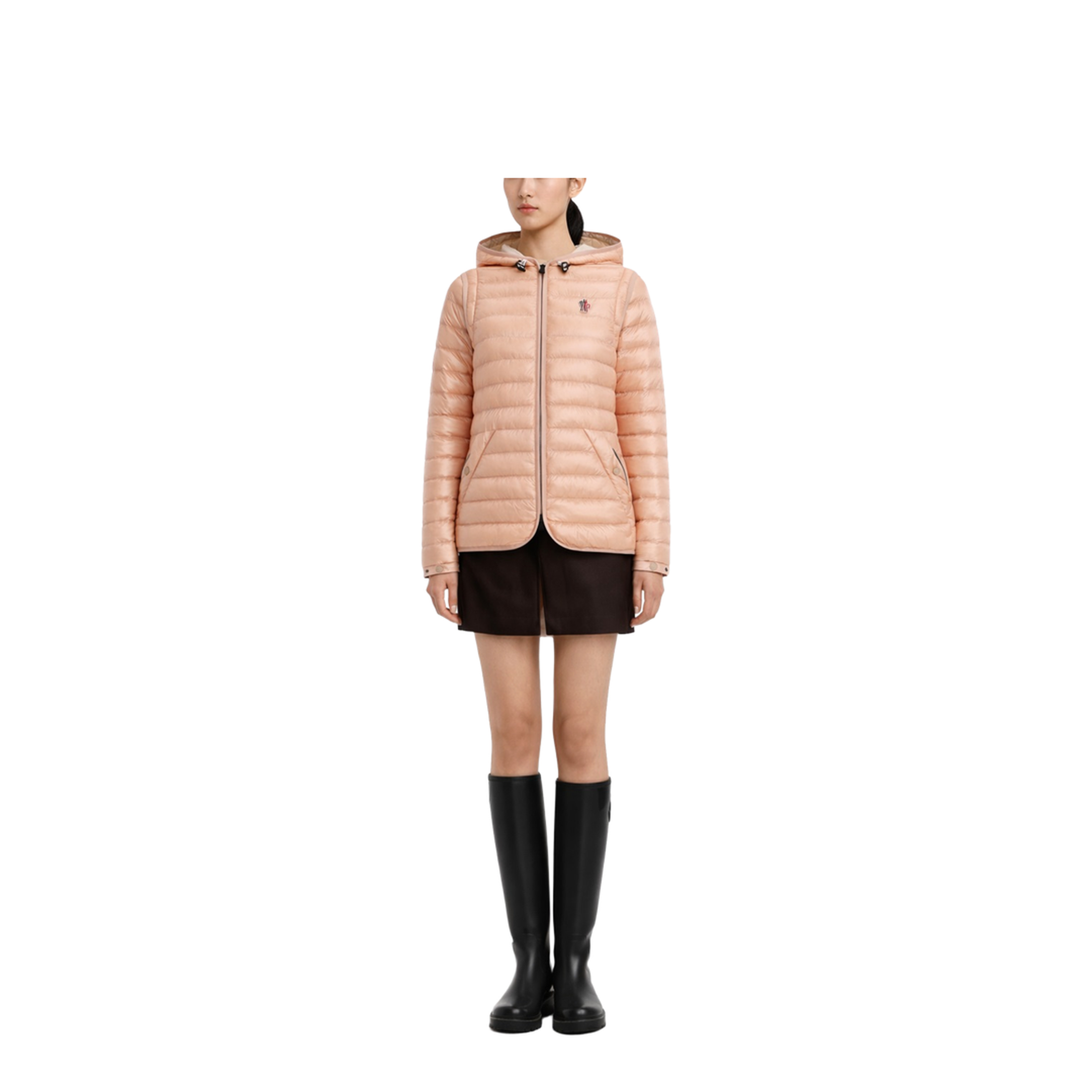 Karura Short Transformable Down Jacket Pink - Image 2