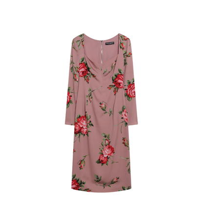 Bouquet Rose Print Sheath Dress - Image 1