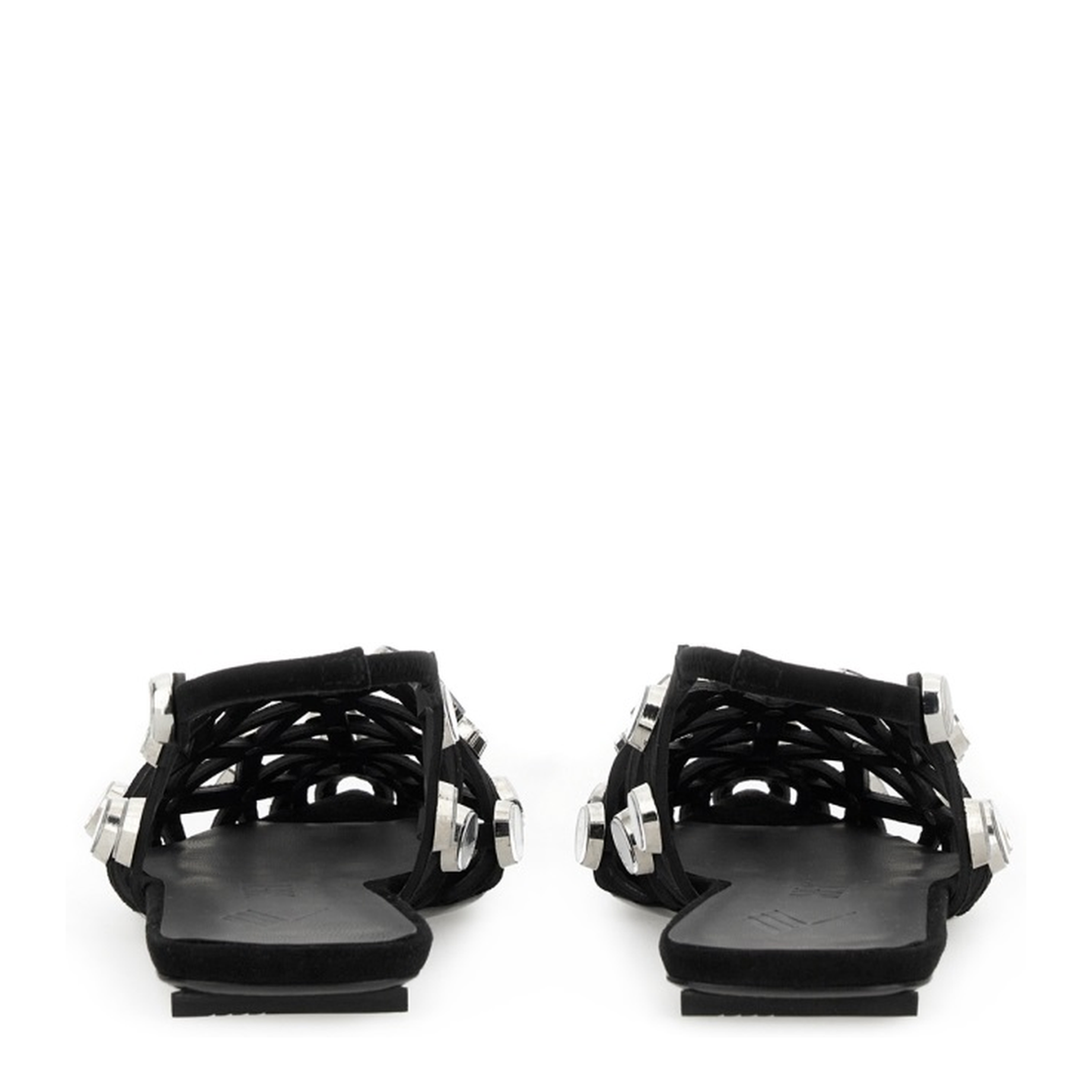 Black Grid Ballet Flats - Image 4