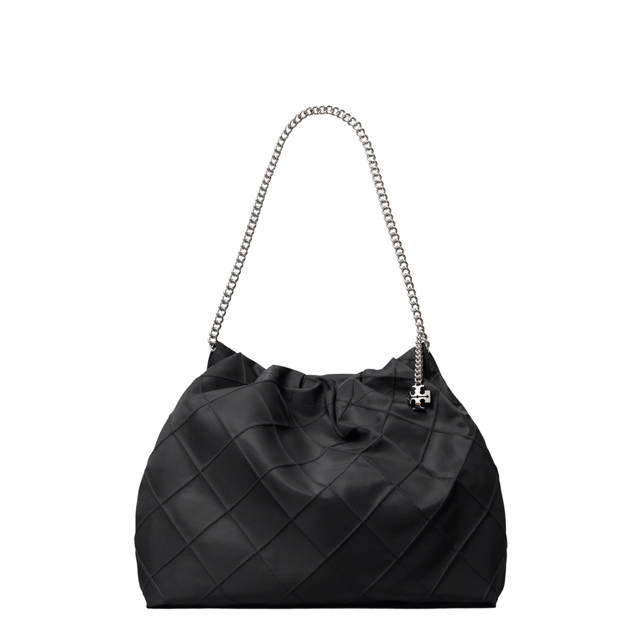 Fleming Nylon Hobo Bag - Black - Image 1
