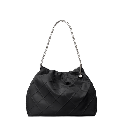 Fleming Nylon Hobo Bag - Black - Image 1