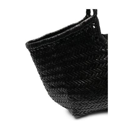 Nantucket Big Buffalo Leather Tote - Black - Image 5