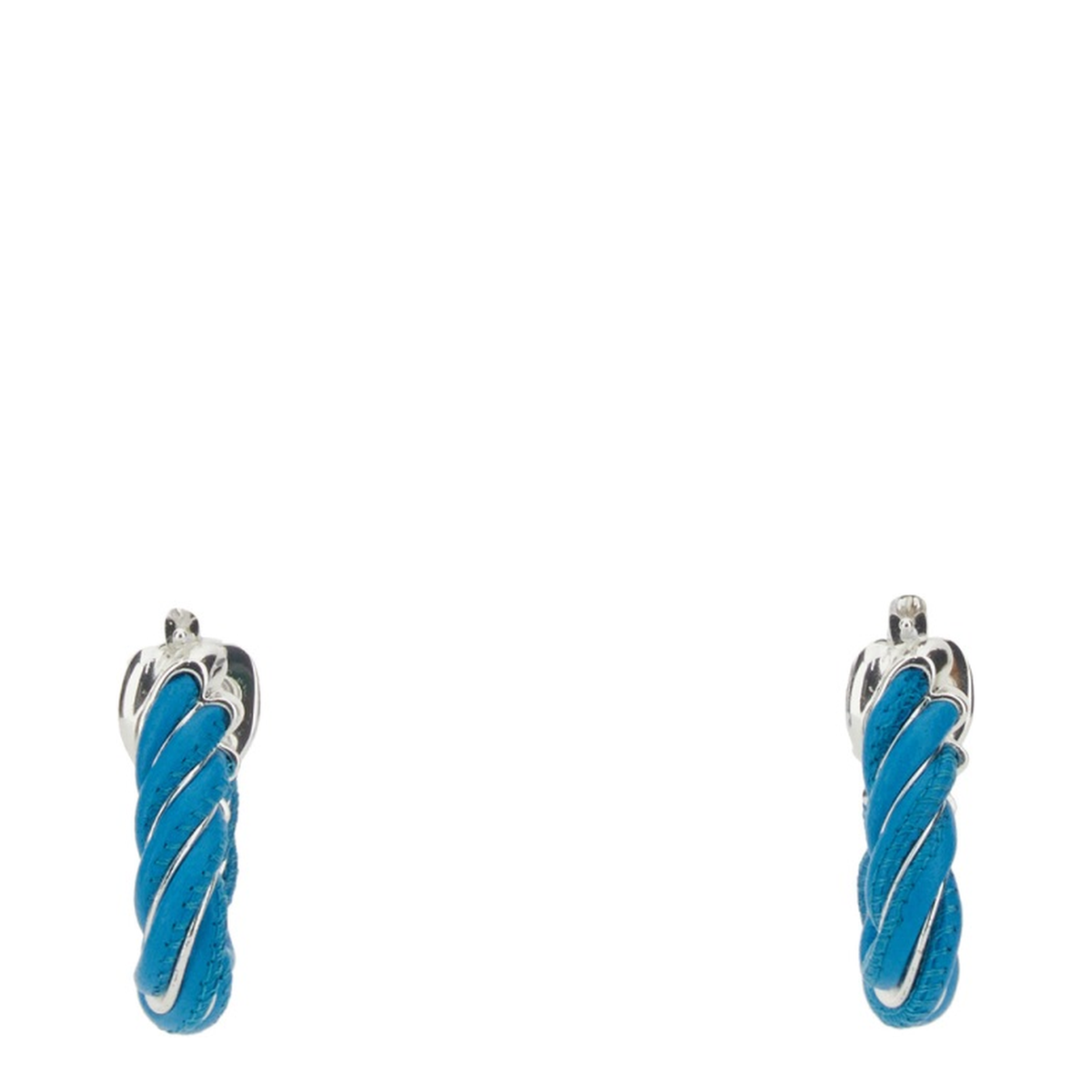 Triangular Twist Hoop Earrings - Image 3