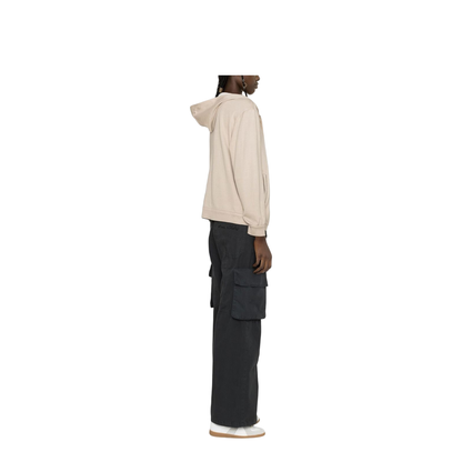Two-Pocket Zip-Up Hoodie Beige - Image 4