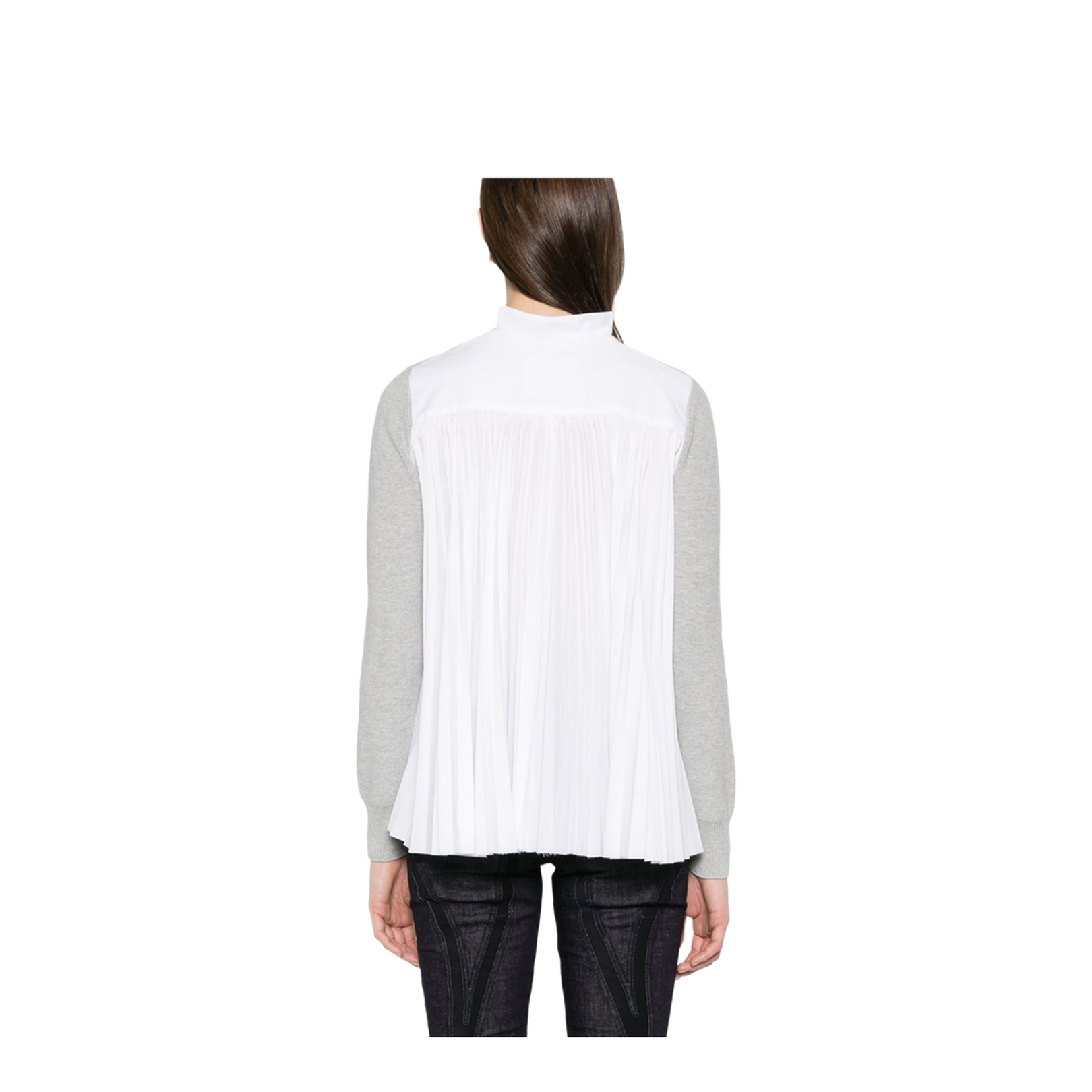 White V-Necked Cardigan - Image 3