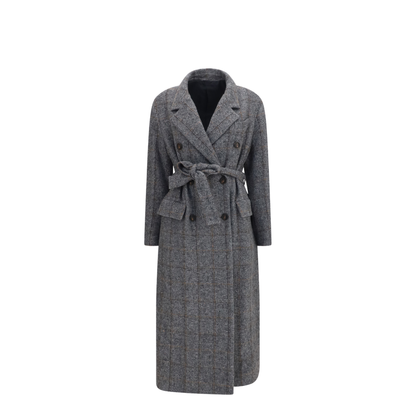 Long Alpaca-Blend Coat with Belt - Image 1