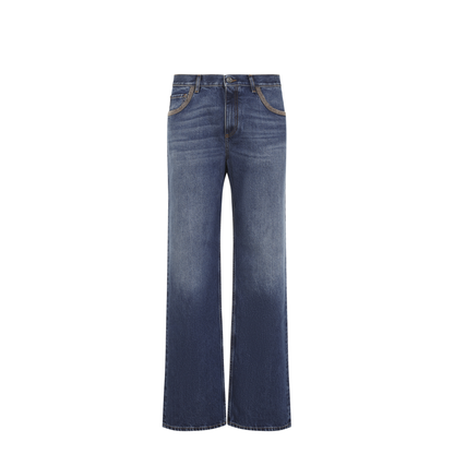 Straight Leg Denim Trouser - Image 2