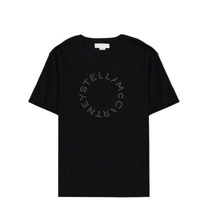 Black Logo-Embroidered Boyfriend T-Shirt - Image 1