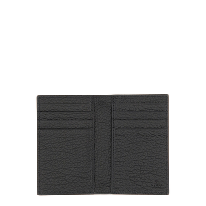 Interlocking G Double G Leather Card Holder - Black - Image 3